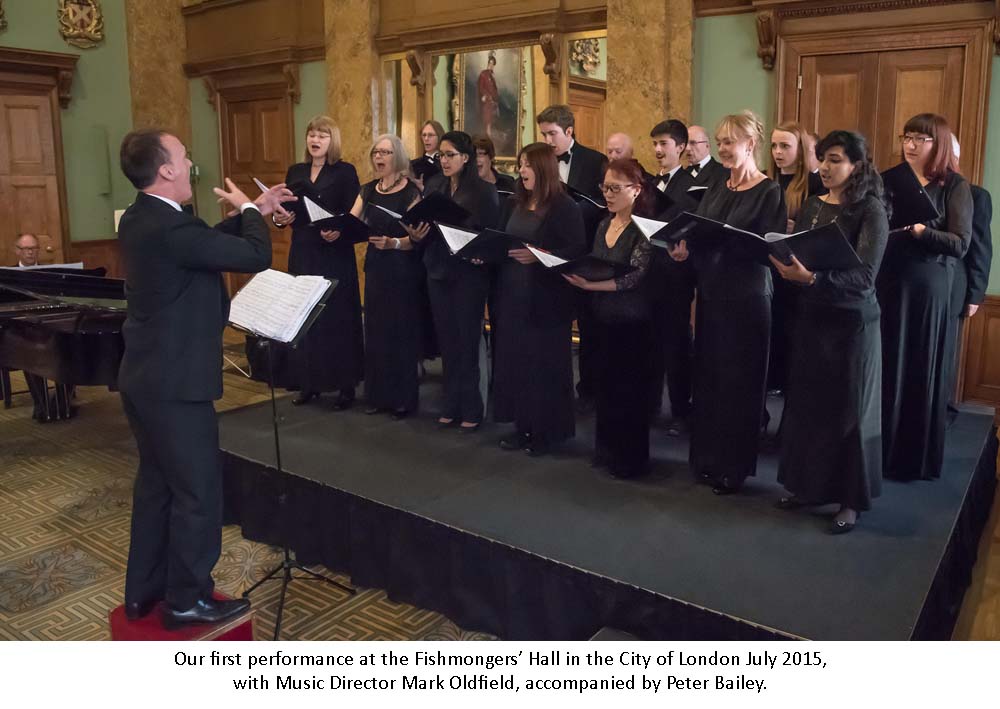 London,UK, 22th July 2015 : UK-China International Exchange Association sponsors the "East West Gala Concert" in aid of the Lord Mayor's Appeal 2015 and Mulan Foundation. East and West culture and music by East West Chorus at Fishmongers Hall, London. Photo by See Li